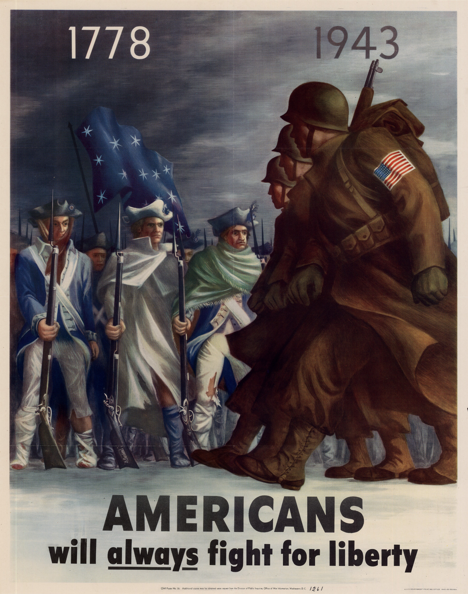 1778, 1943 Americans will always fight for liberty. UNT Digital Library
