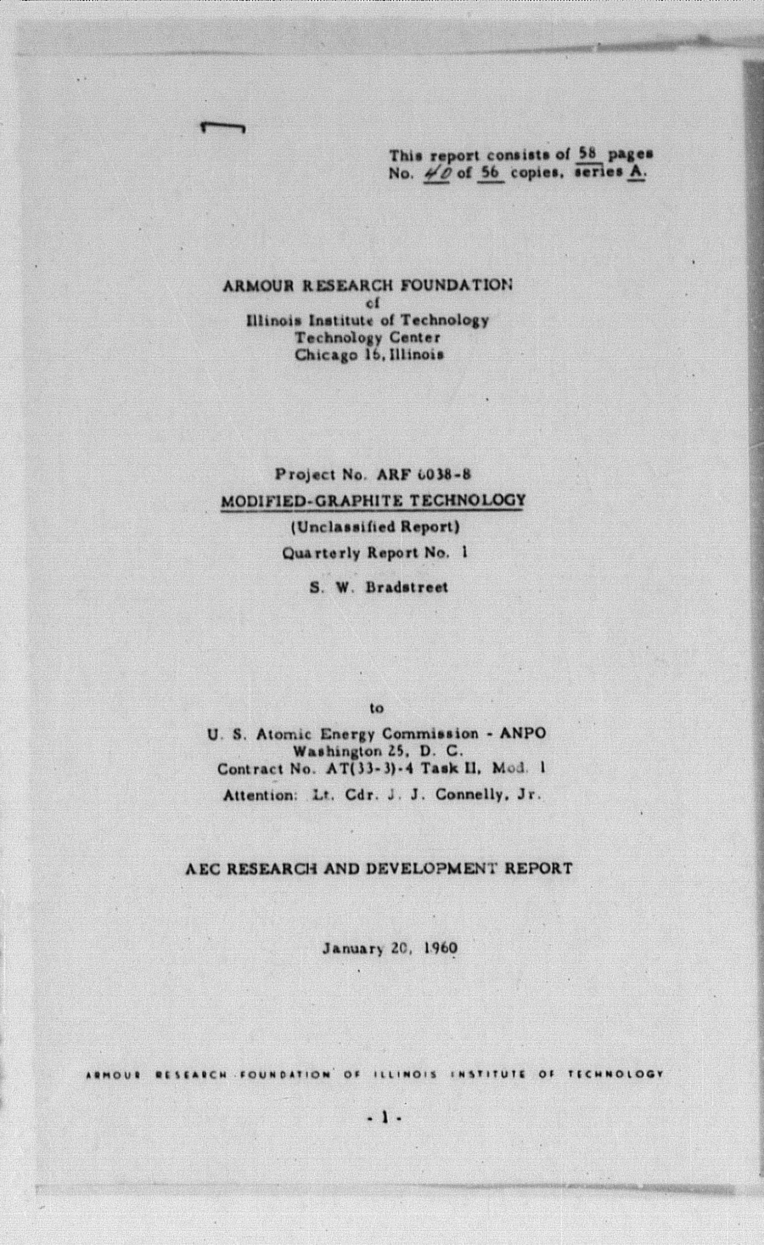 ModifiedGraphite Technology Quarterly Report No. 1 UNT Digital Library