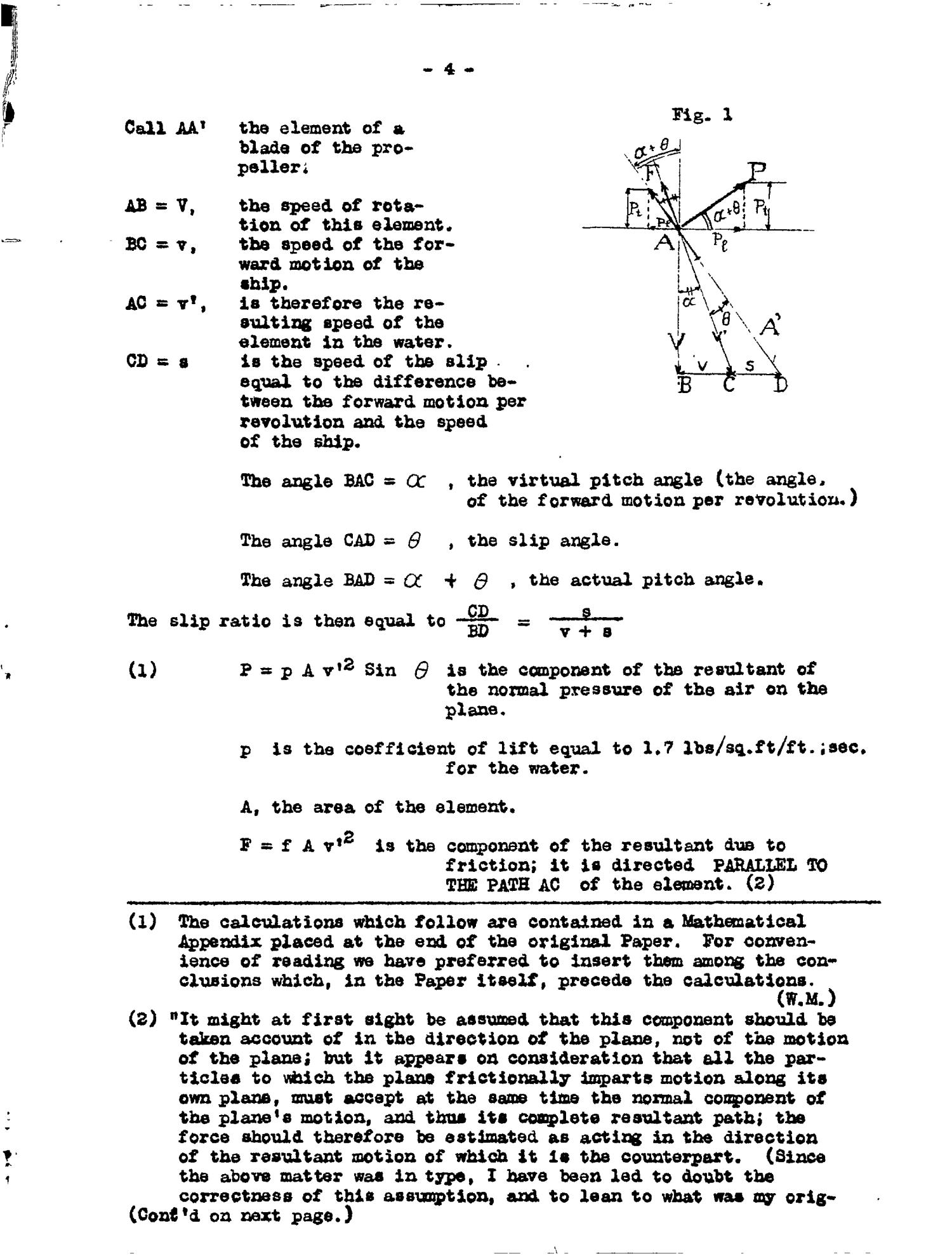 On the Elementary Relation Between Pitch, Slip, and Propulsive