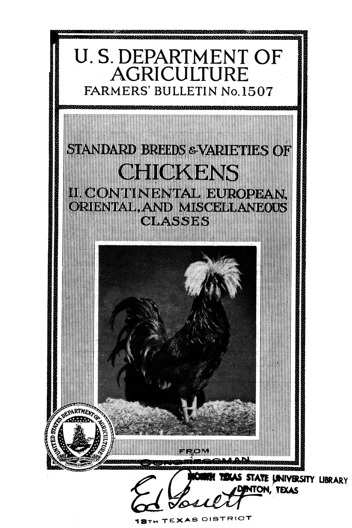 Standard breeds and varieties of chickens. II, Continental European