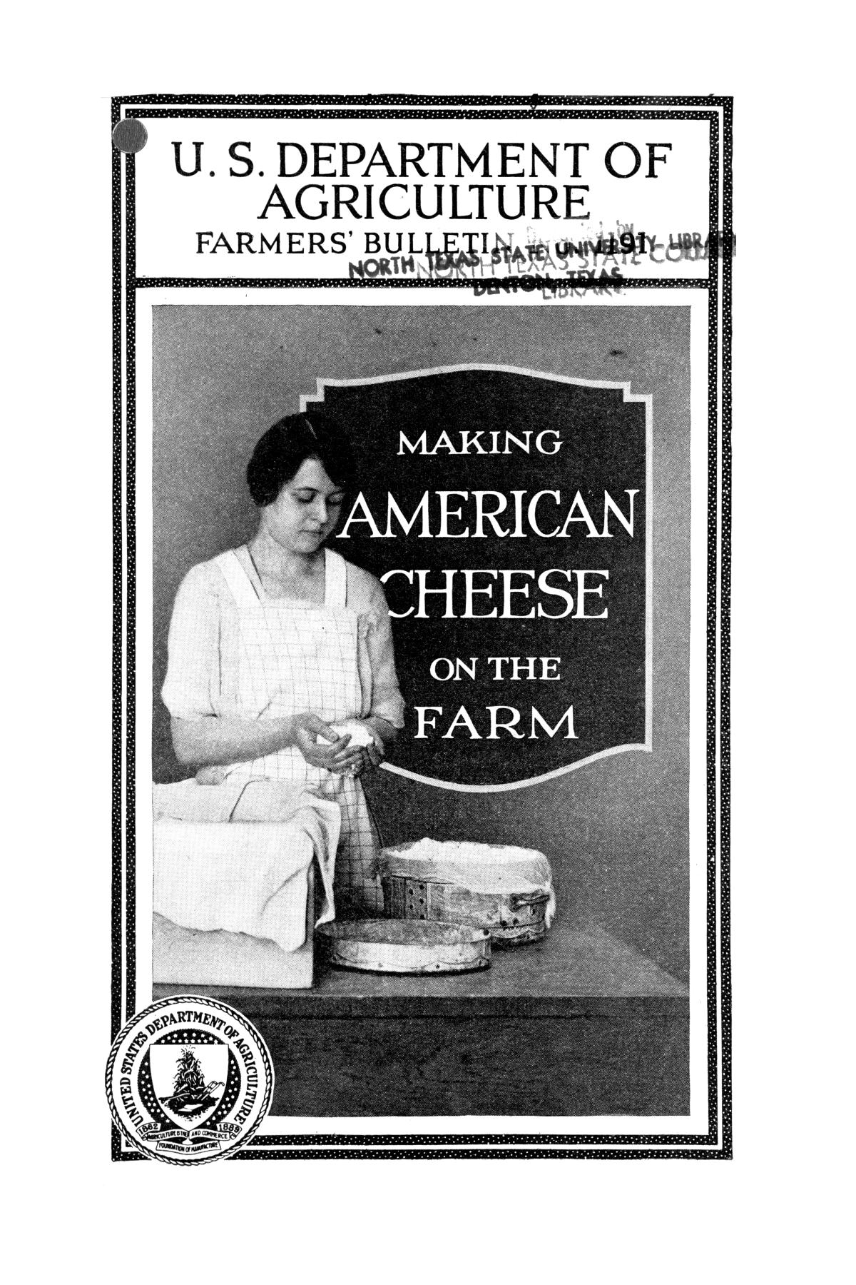 Making American cheese on the farm. UNT Digital Library