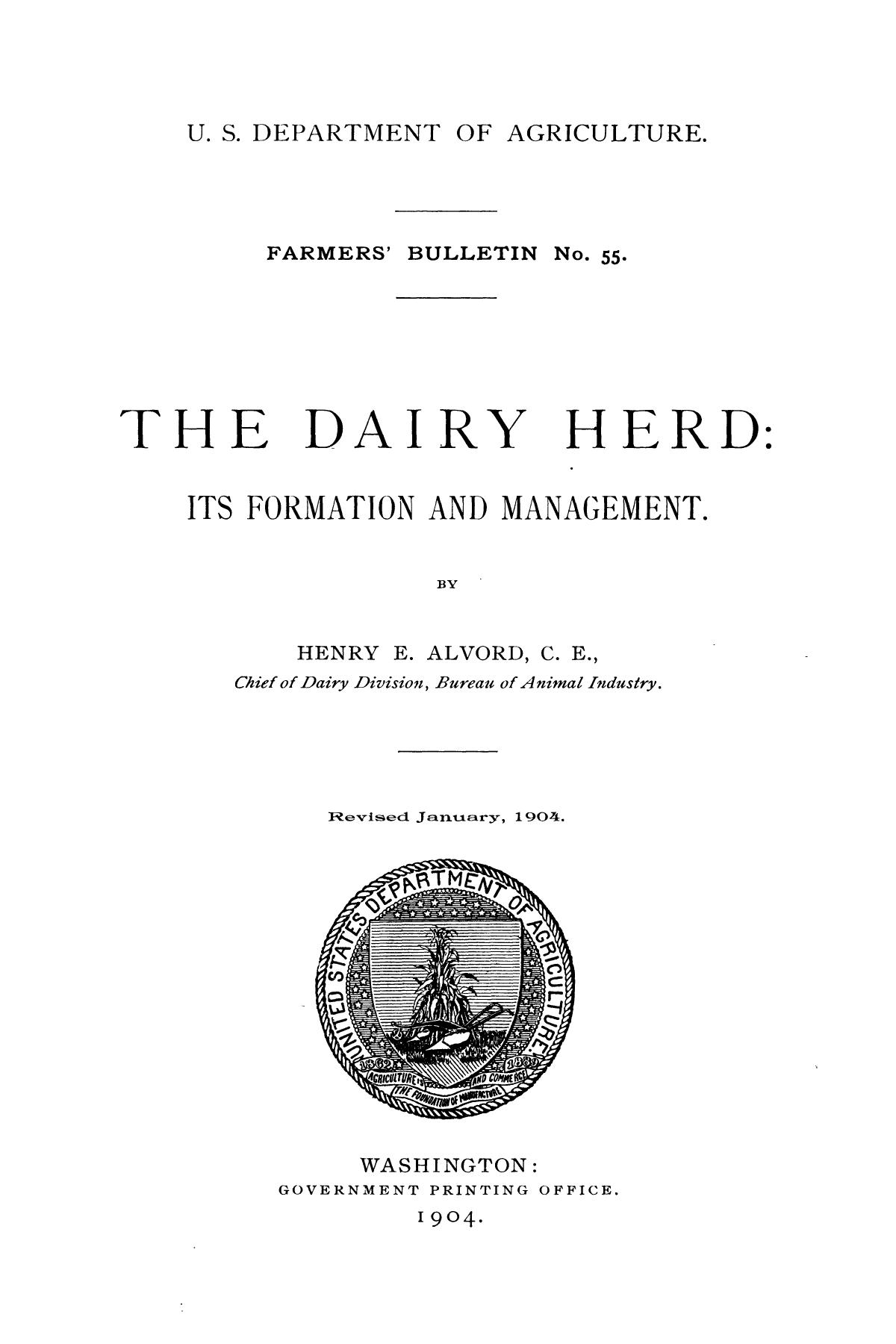 The dairy herd its formation and management. UNT Digital Library
