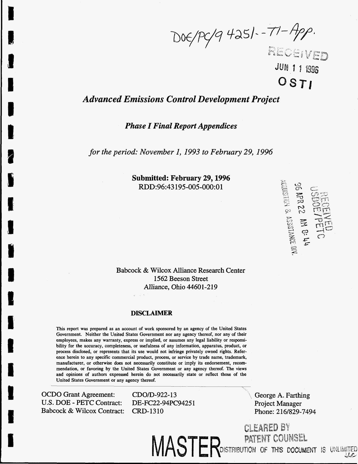 Advanced emissions control development project. Phase I final report