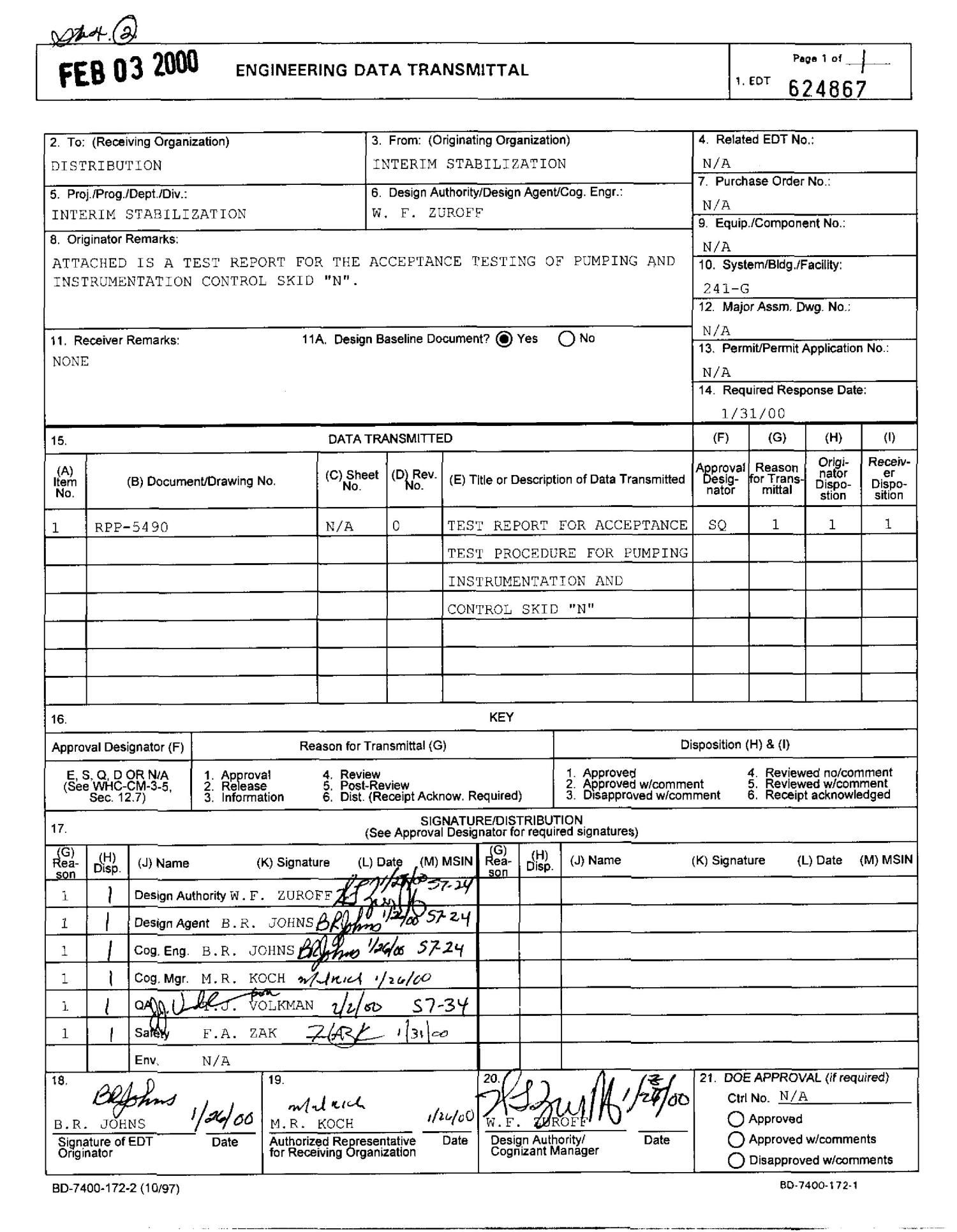 Test Report for Acceptance Test Procedure for Pumping Instrumentation