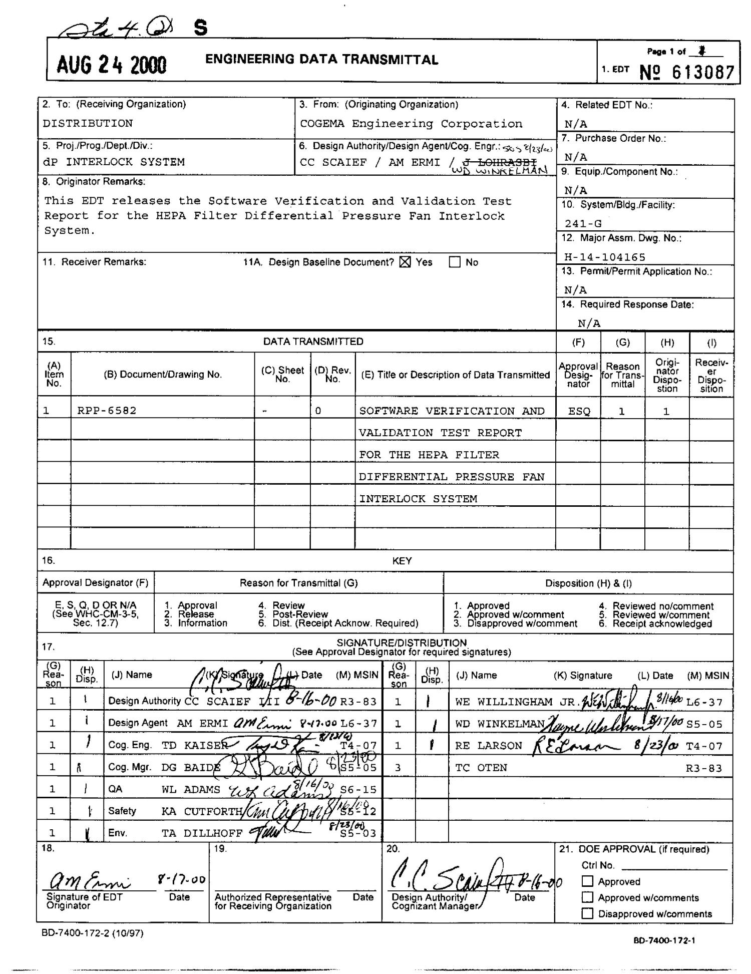 Software Verification and Validation Test Report for the HEPA filter