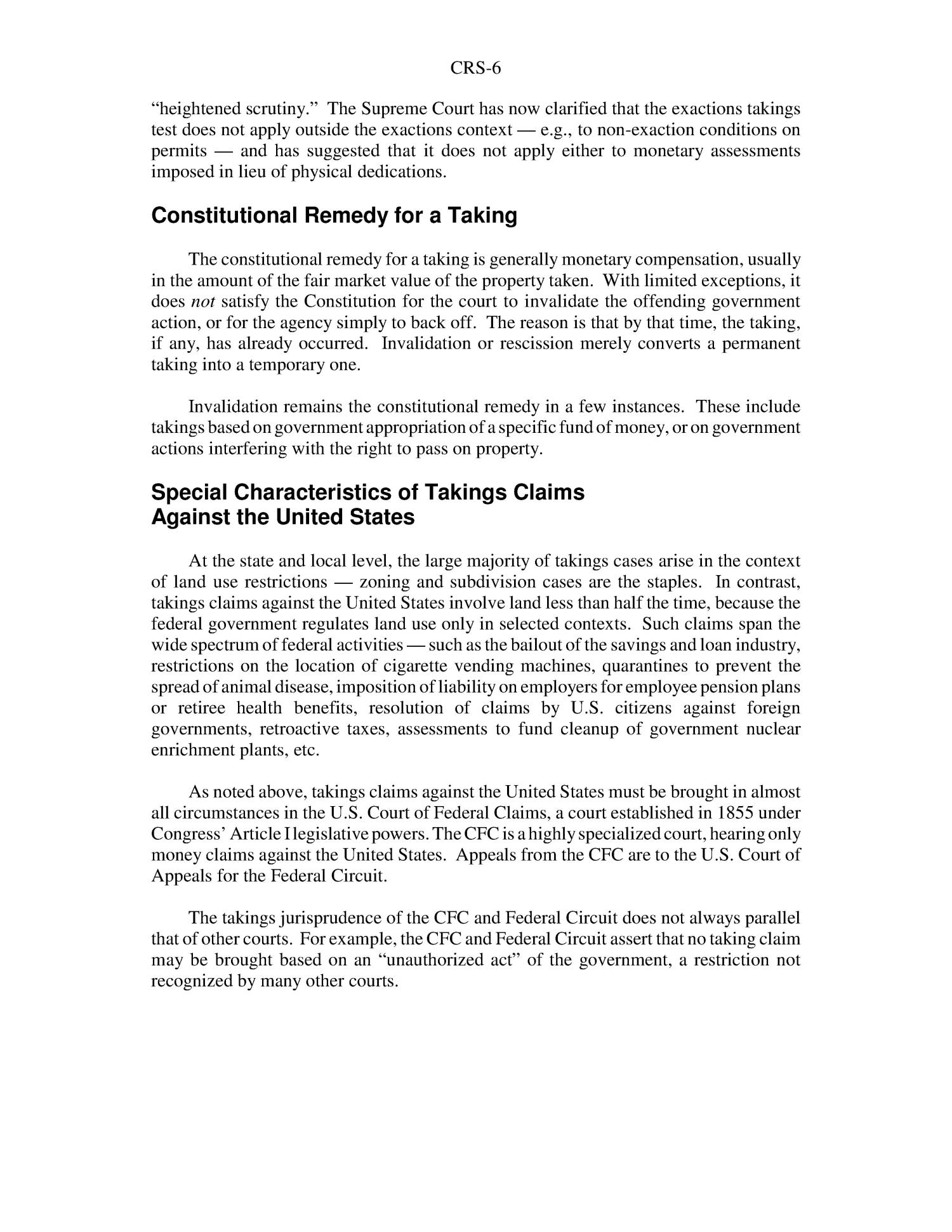 The Constitutional Law of Property Rights ”Takings” An Introduction