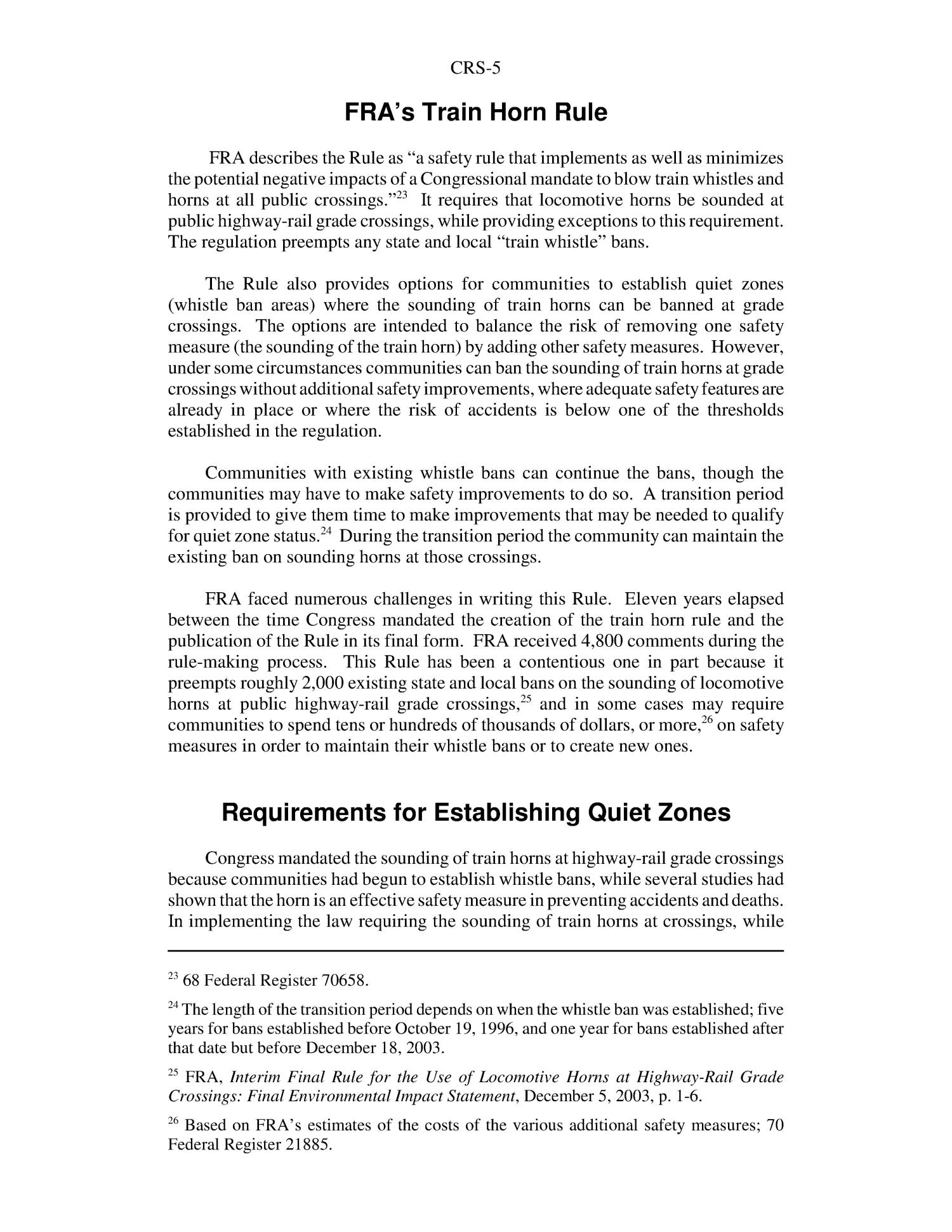 The Federal Railroad Administration’s Train Horn Rule Page 8 of 20 UNT Digital Library