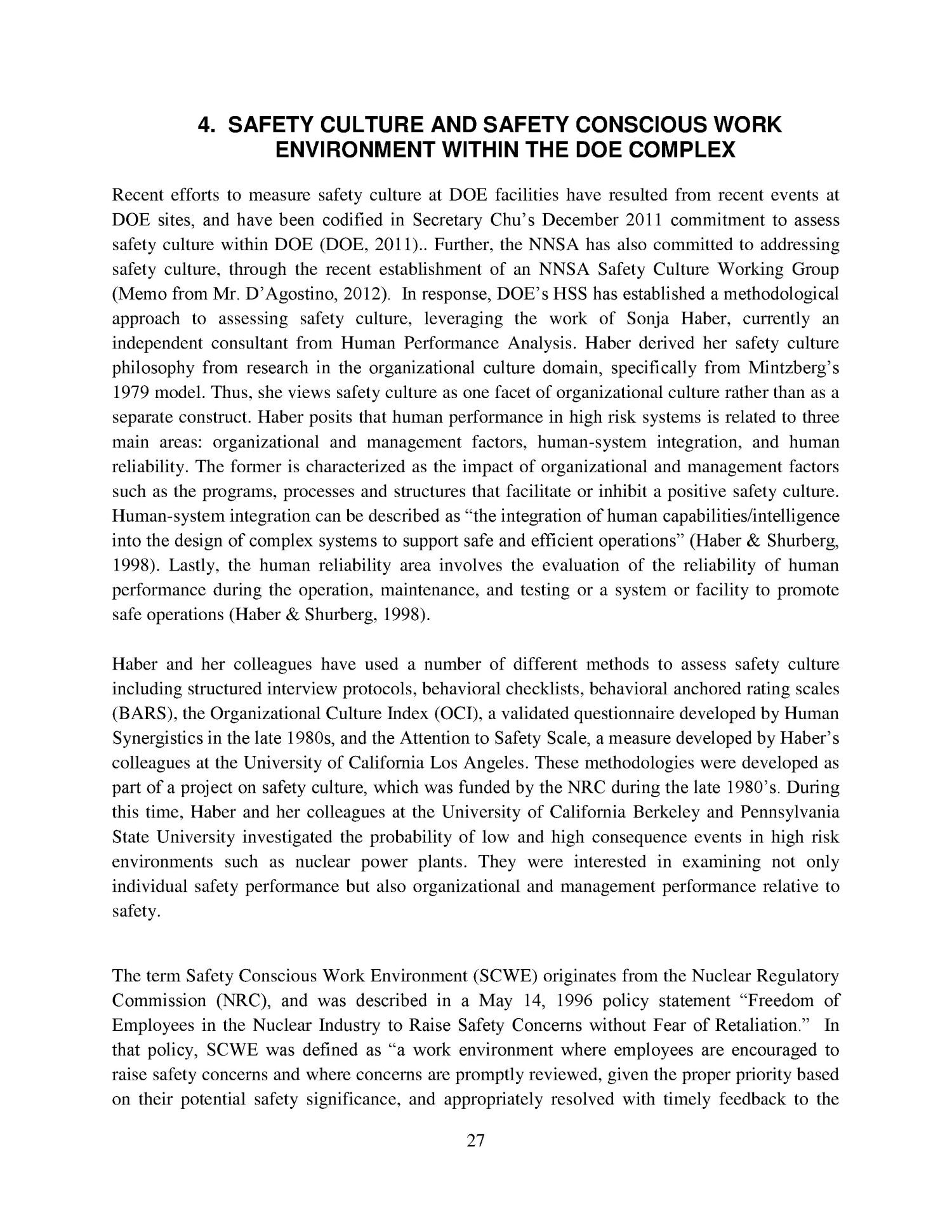 A literature review of safety culture. Page 27 of 47 UNT Digital Library