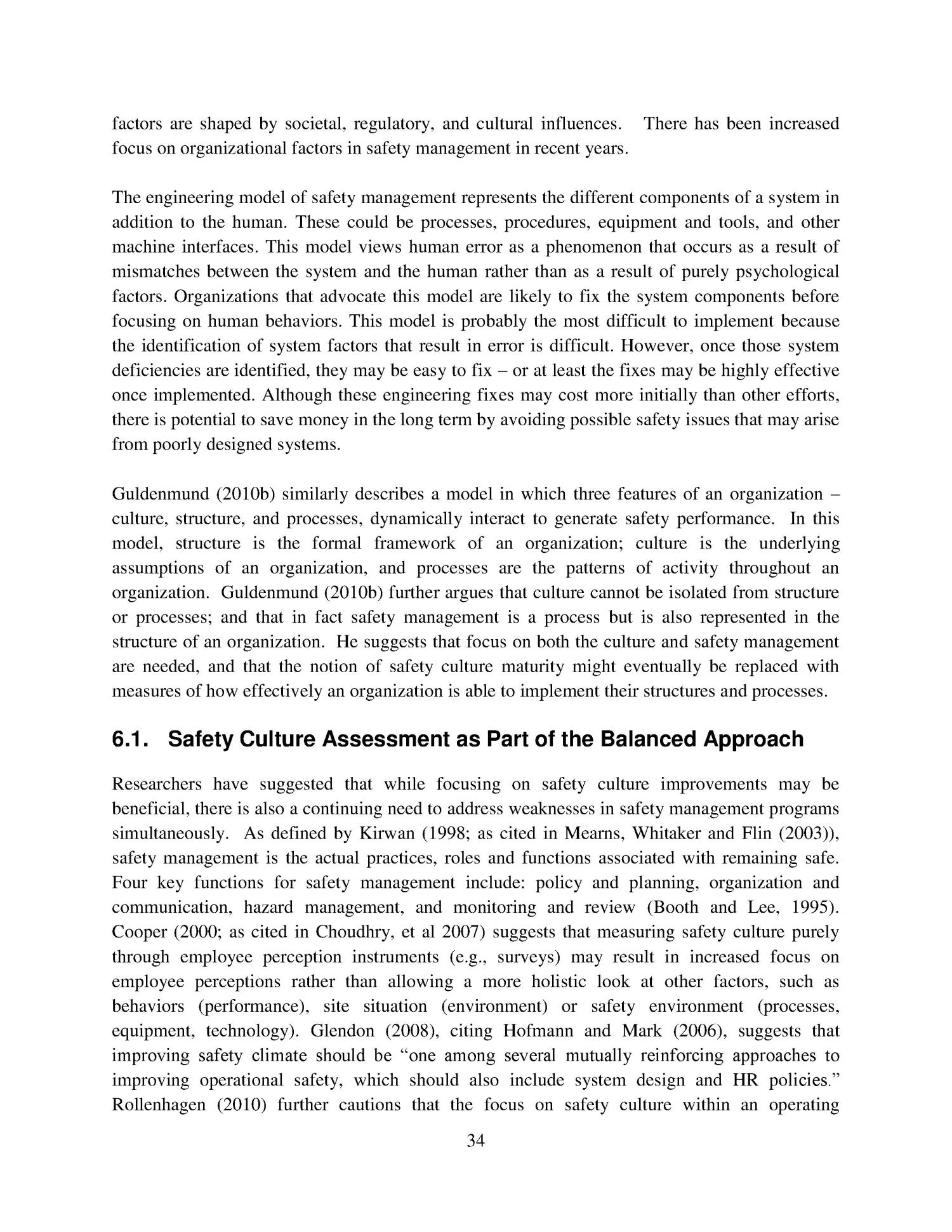 A literature review of safety culture. Page 34 of 47 UNT Digital Library