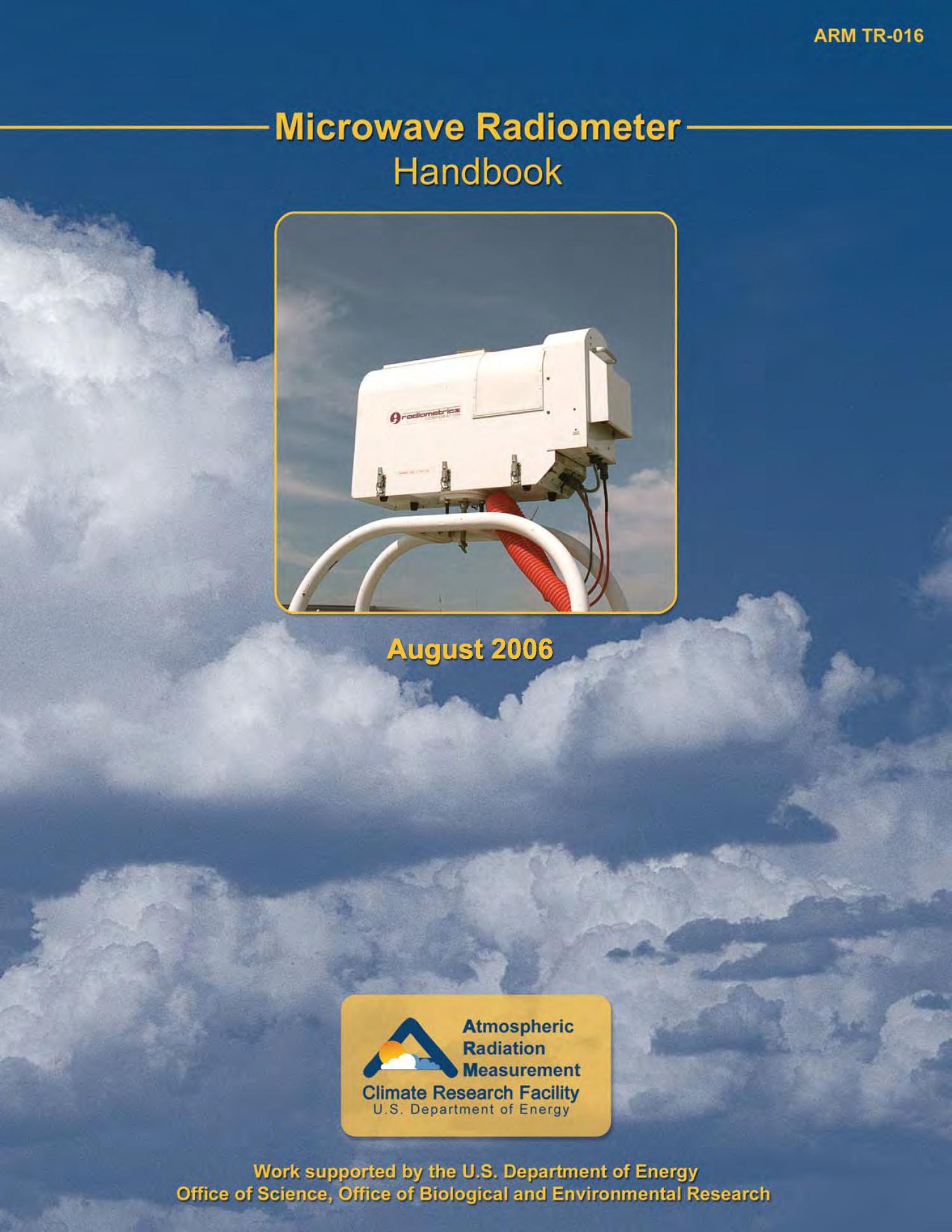 Microwave Radiometer (MWR) Handbook UNT Digital Library