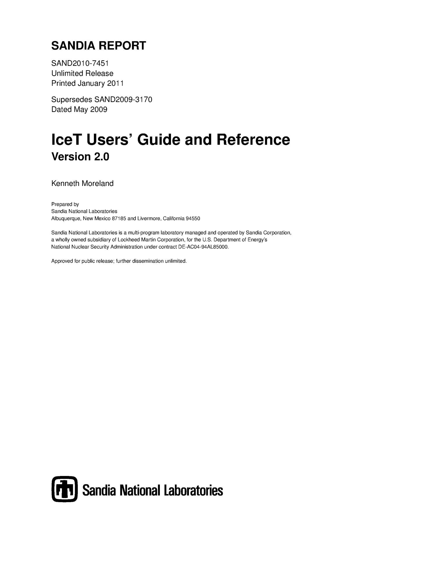 IceT users' guide and reference. UNT Digital Library