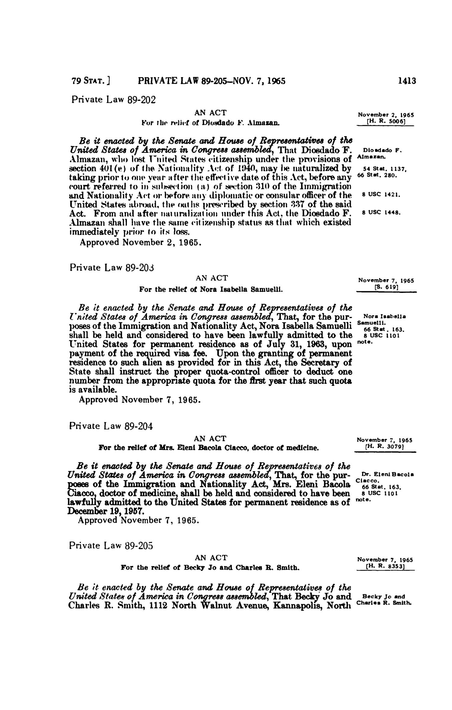 United States Statutes At Large, Volume 79, 1965 Page 1,413 UNT