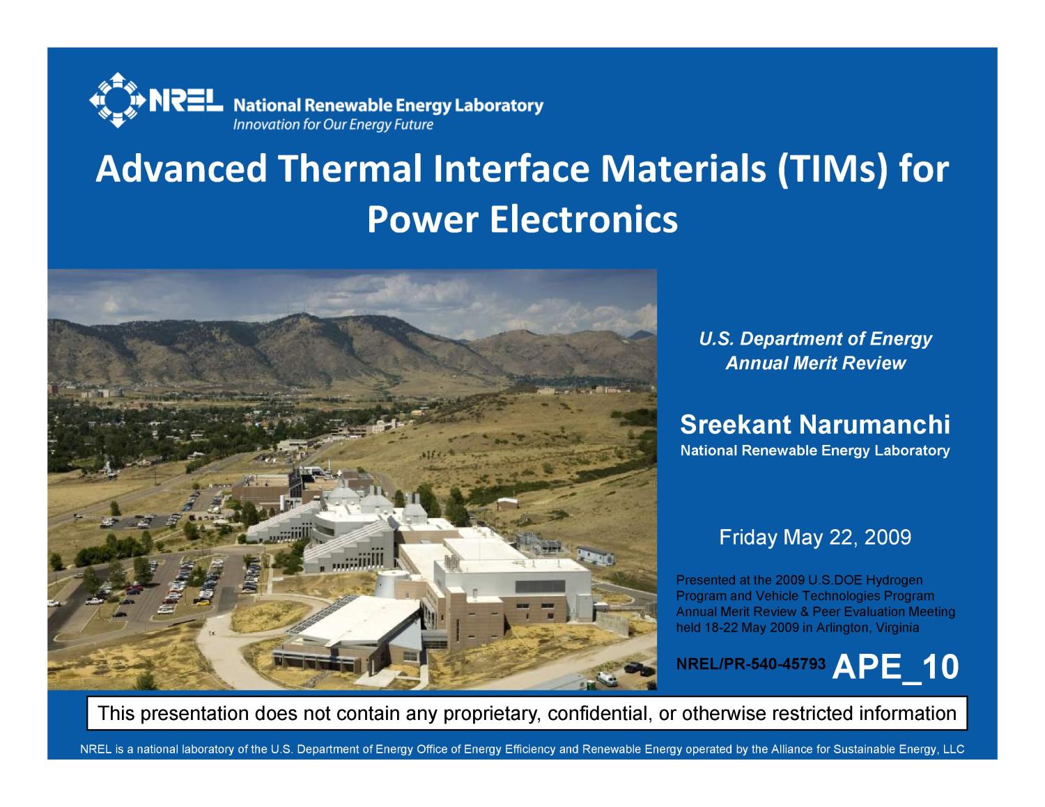 Advanced Thermal Interface Materials (TIMs) for Power Electronics UNT
