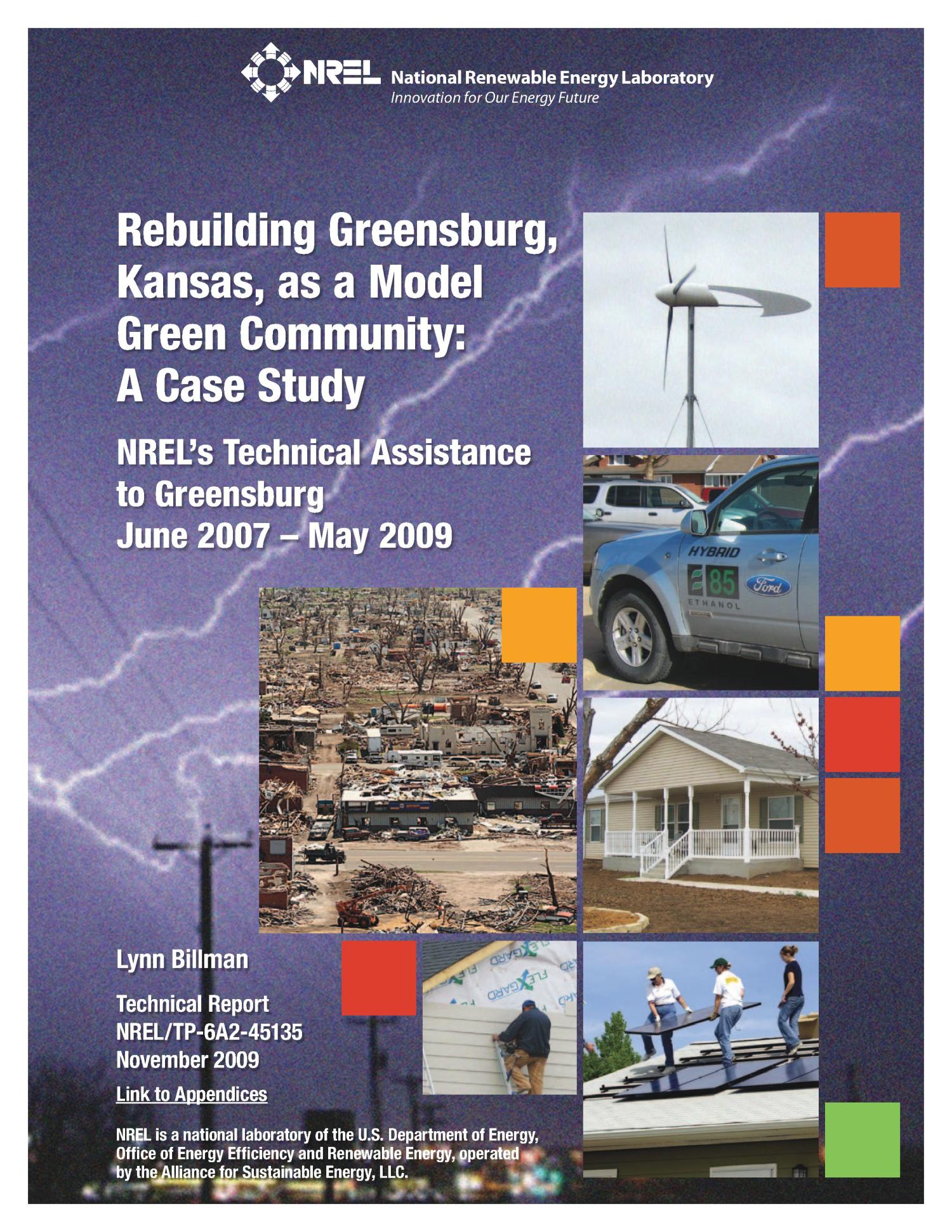 Rebuilding Greensburg, Kansas, as a Model Green Community A Case Study