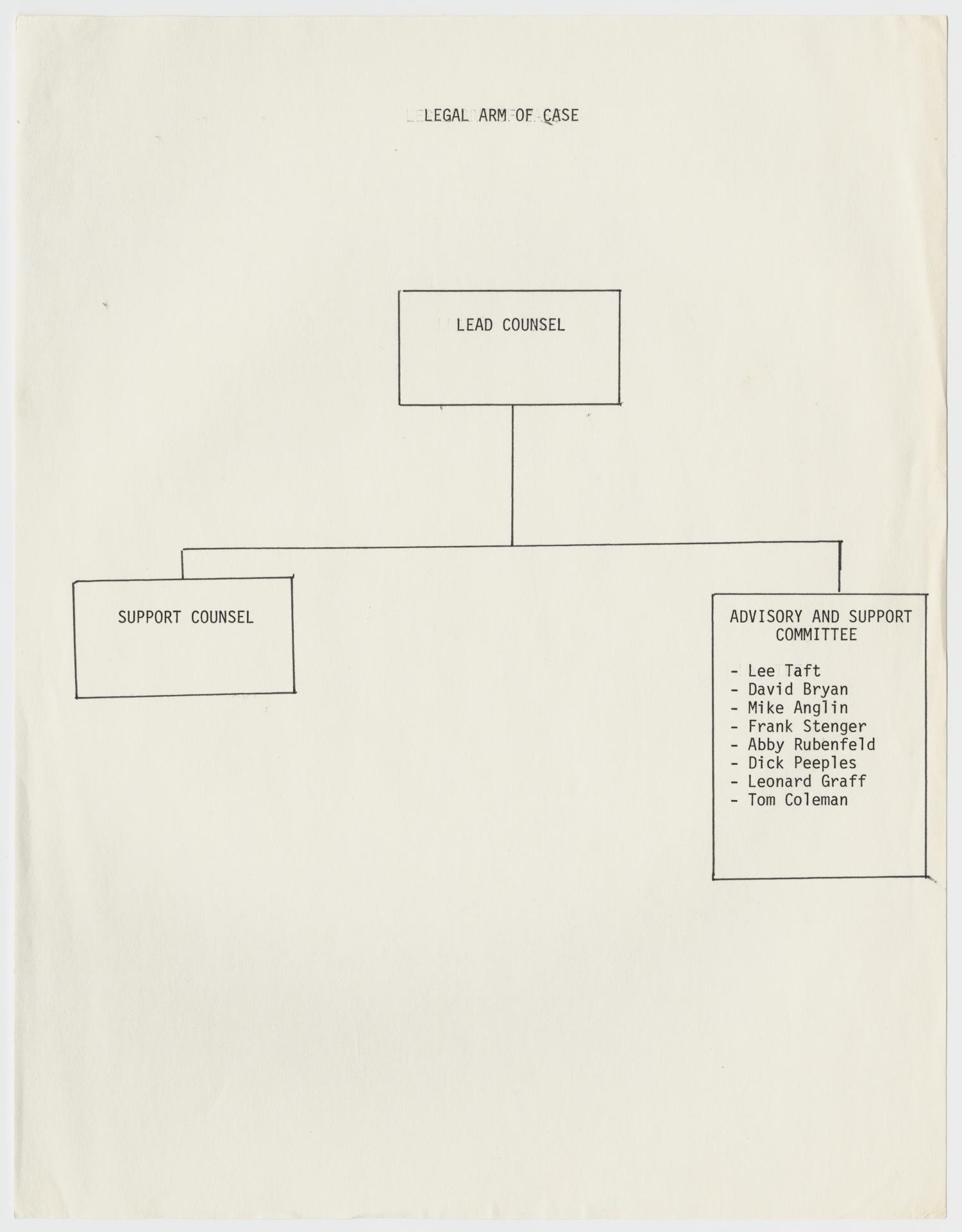 [Diagram of organizational hierarchy of Task Force Committee for Texas