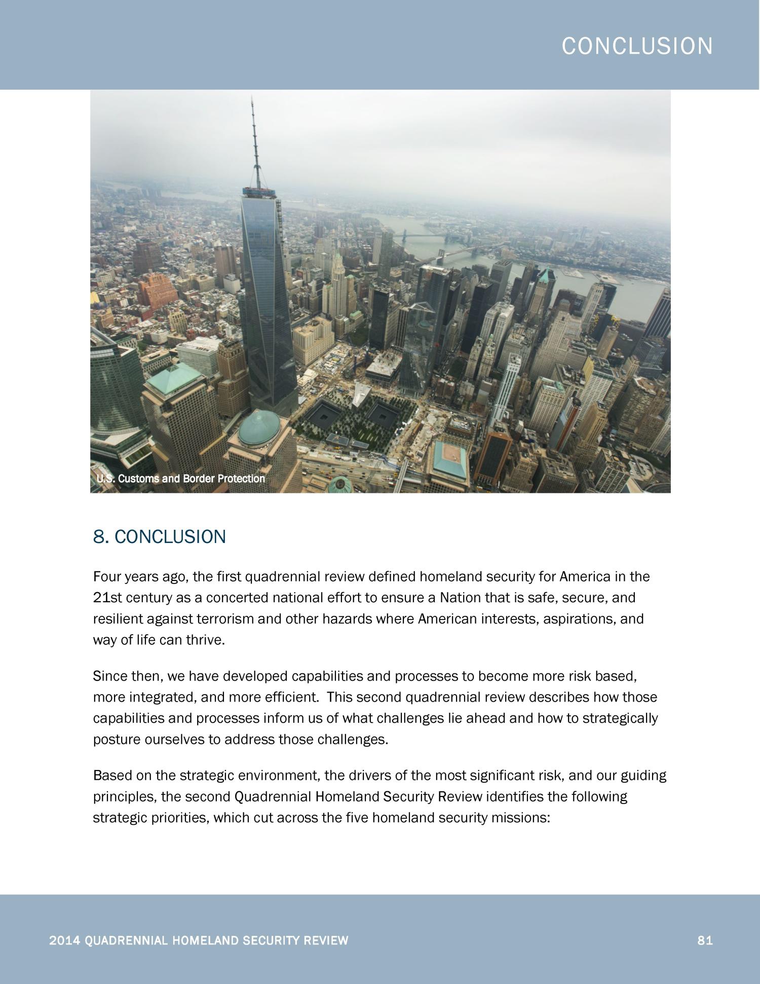 The 2014 Quadrennial Homeland Security Review Page 81 of 104