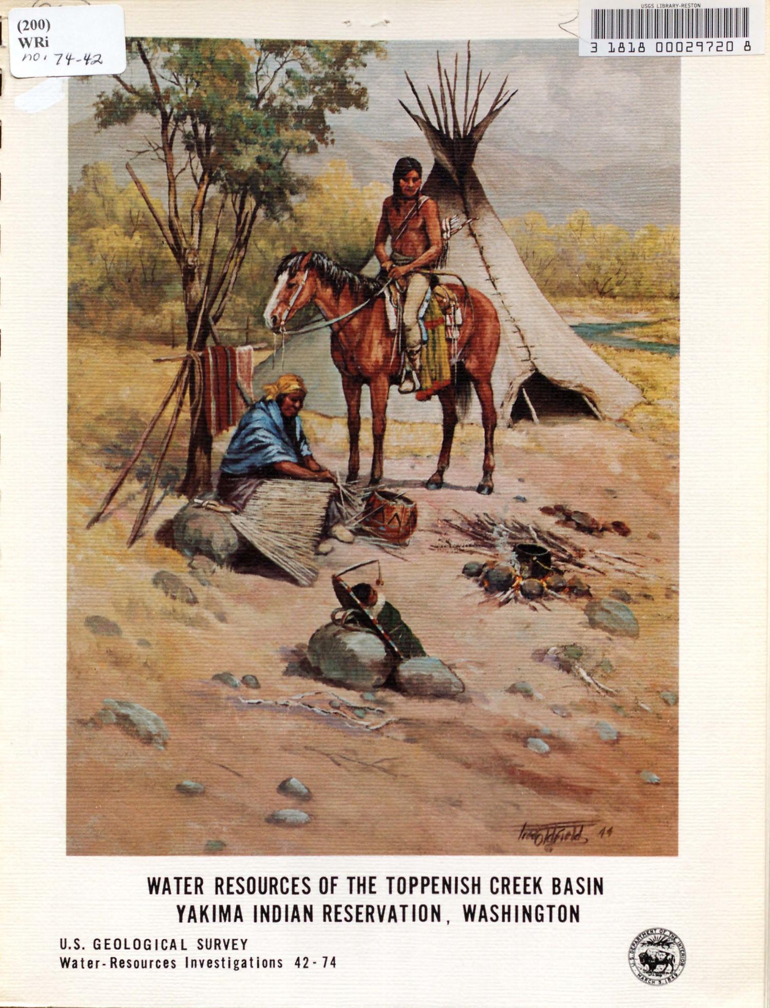 Water Resources of the Toppenish Creek Basin Yakima Indian Reservation, Washington UNT Digital