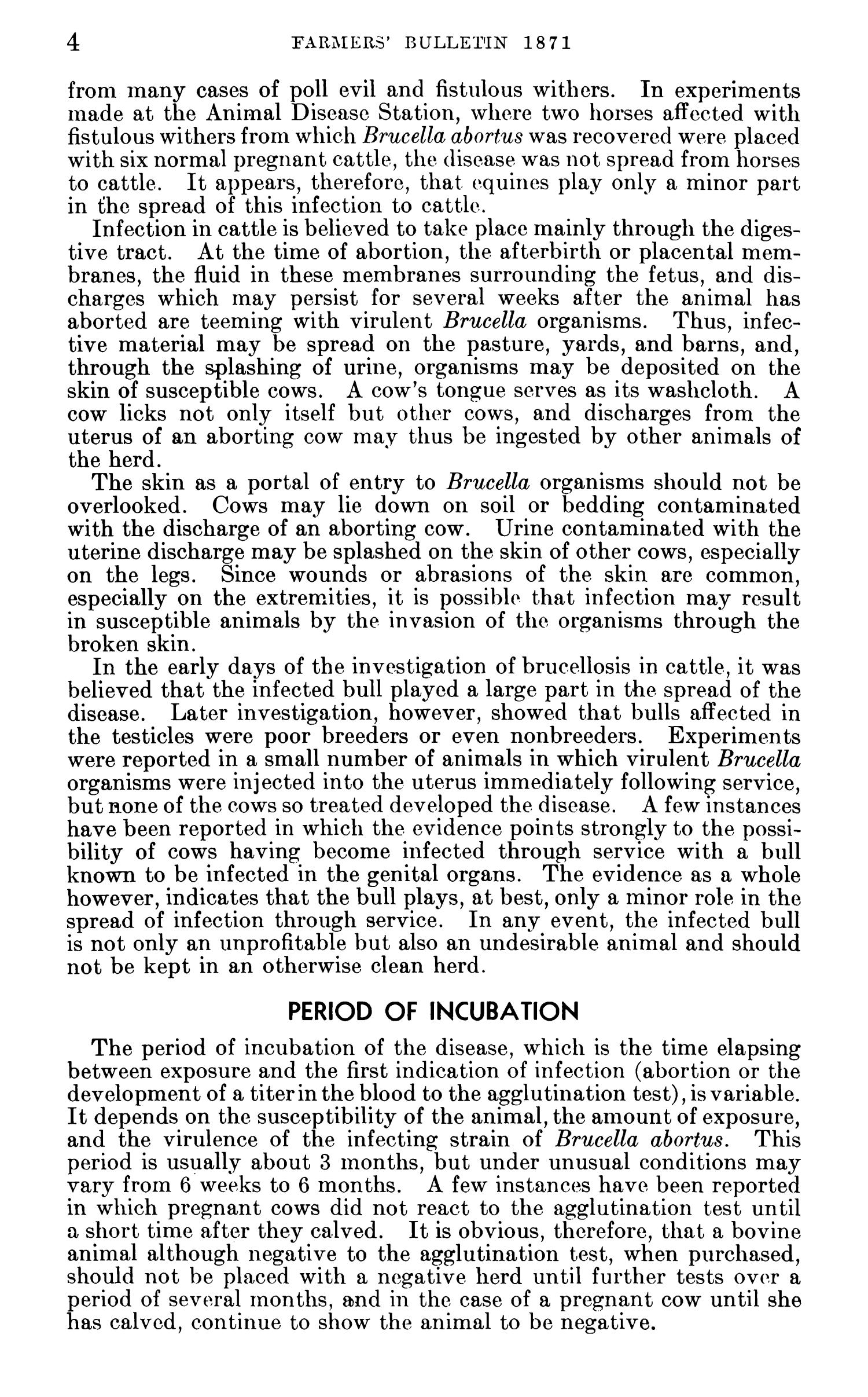 Brucellosis of Cattle (Bang's Disease, Infectious Abortion) Page 4
