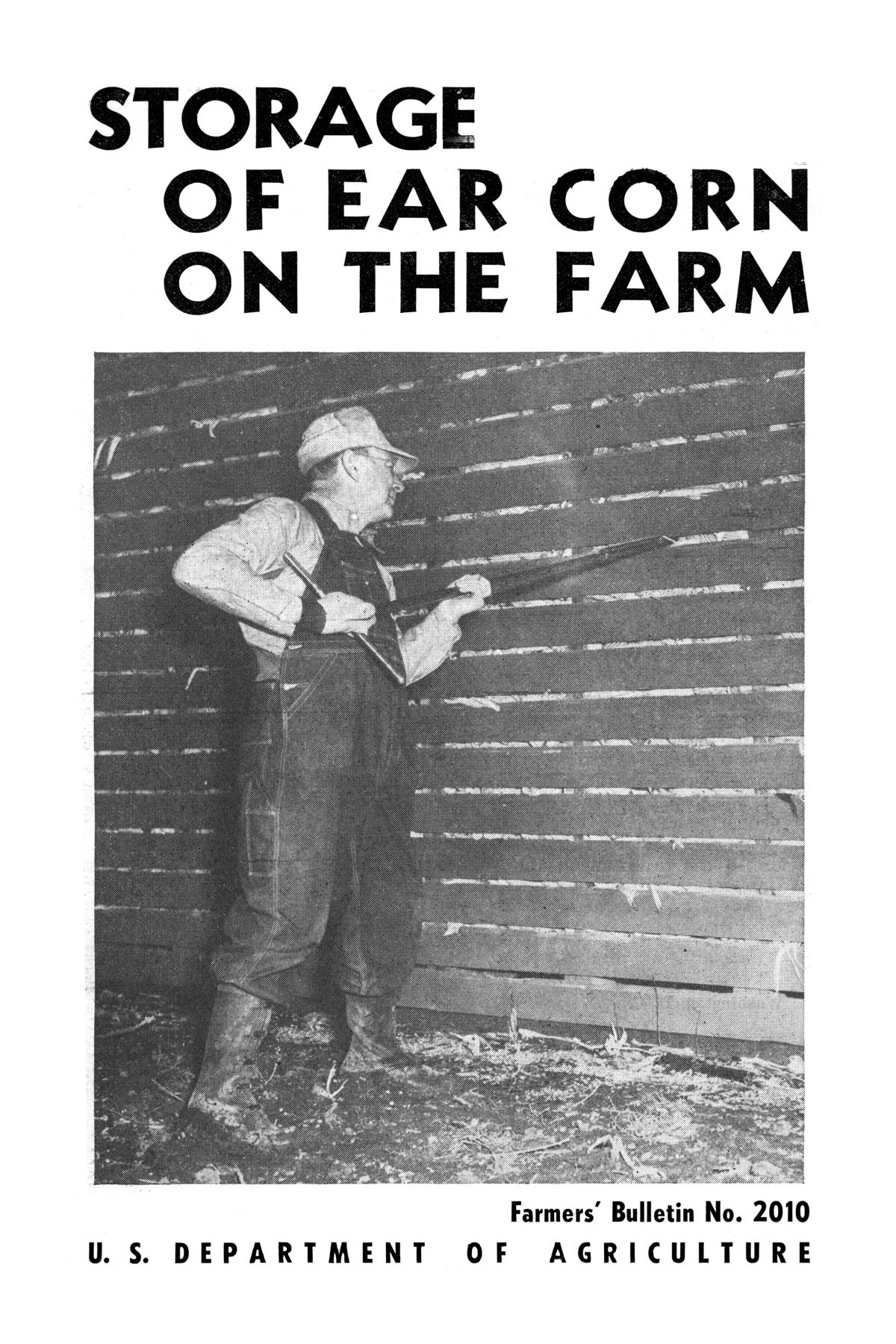 Storage of ear corn on the farm. UNT Digital Library