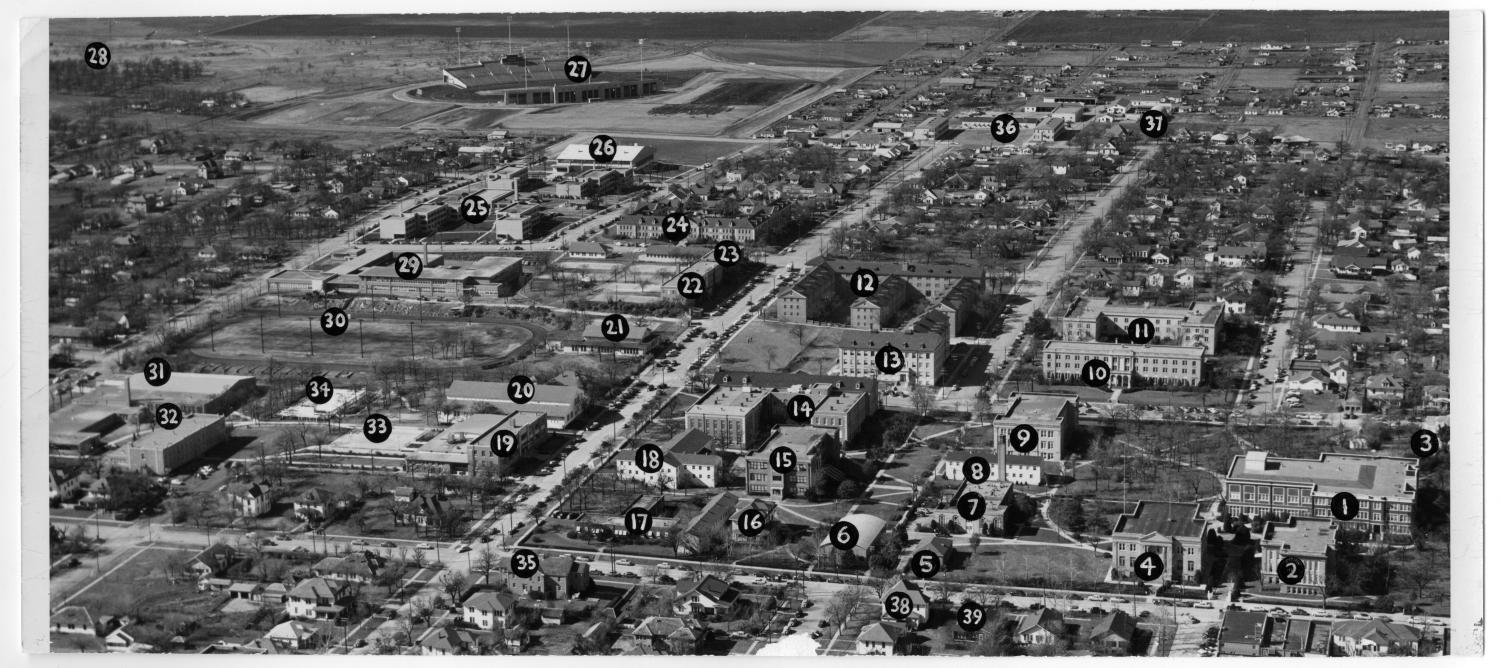 [Aerial Photograph of the North Texas State College Campus, 1953] UNT