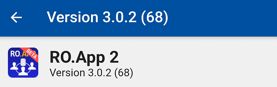 RO.APP Version ermitteln