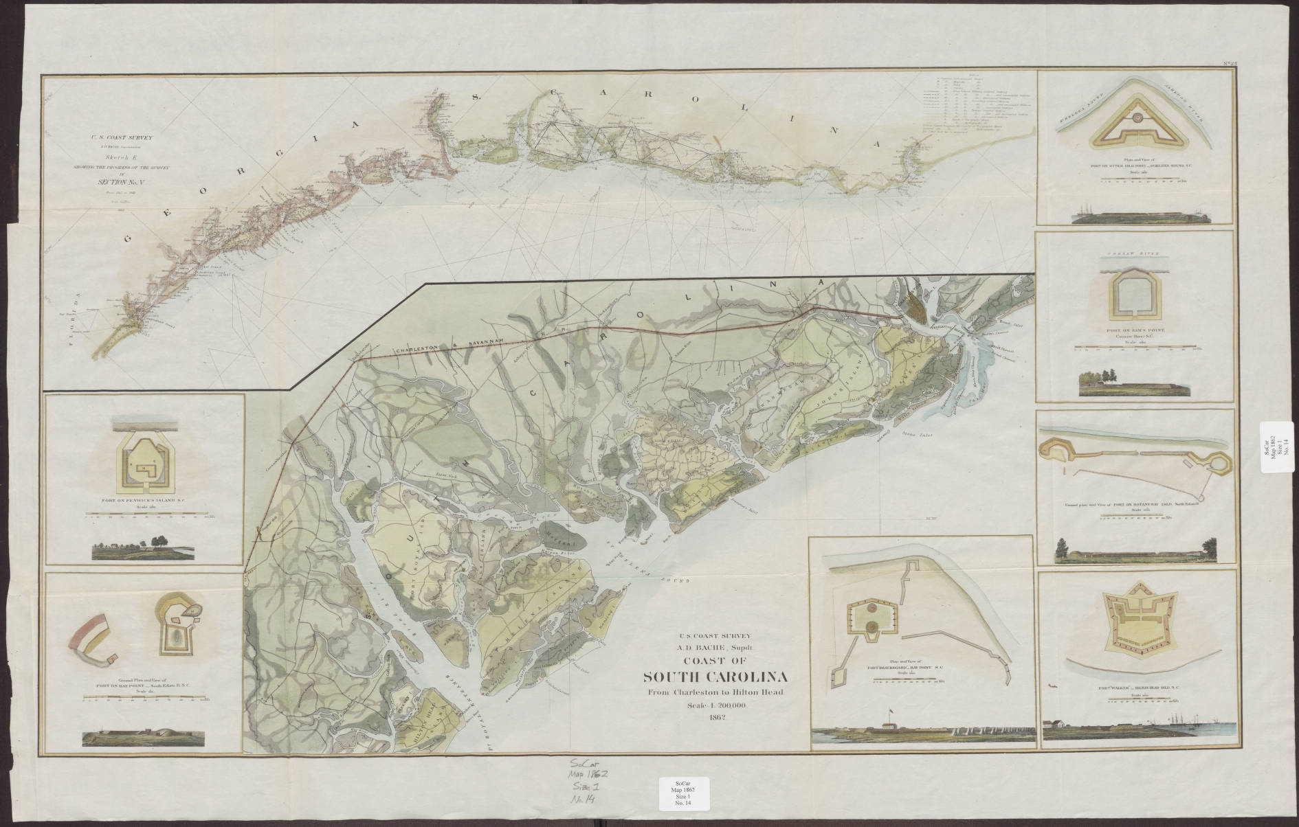 Coast Of South Carolina From Charleston To Hilton Head - South Caroliniana Library Map Collection - Uofsc Digital Collections