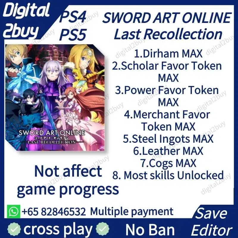 SWORD ART ONLINE Last Recollection Save Editor SAOLR Cheats Mods Save