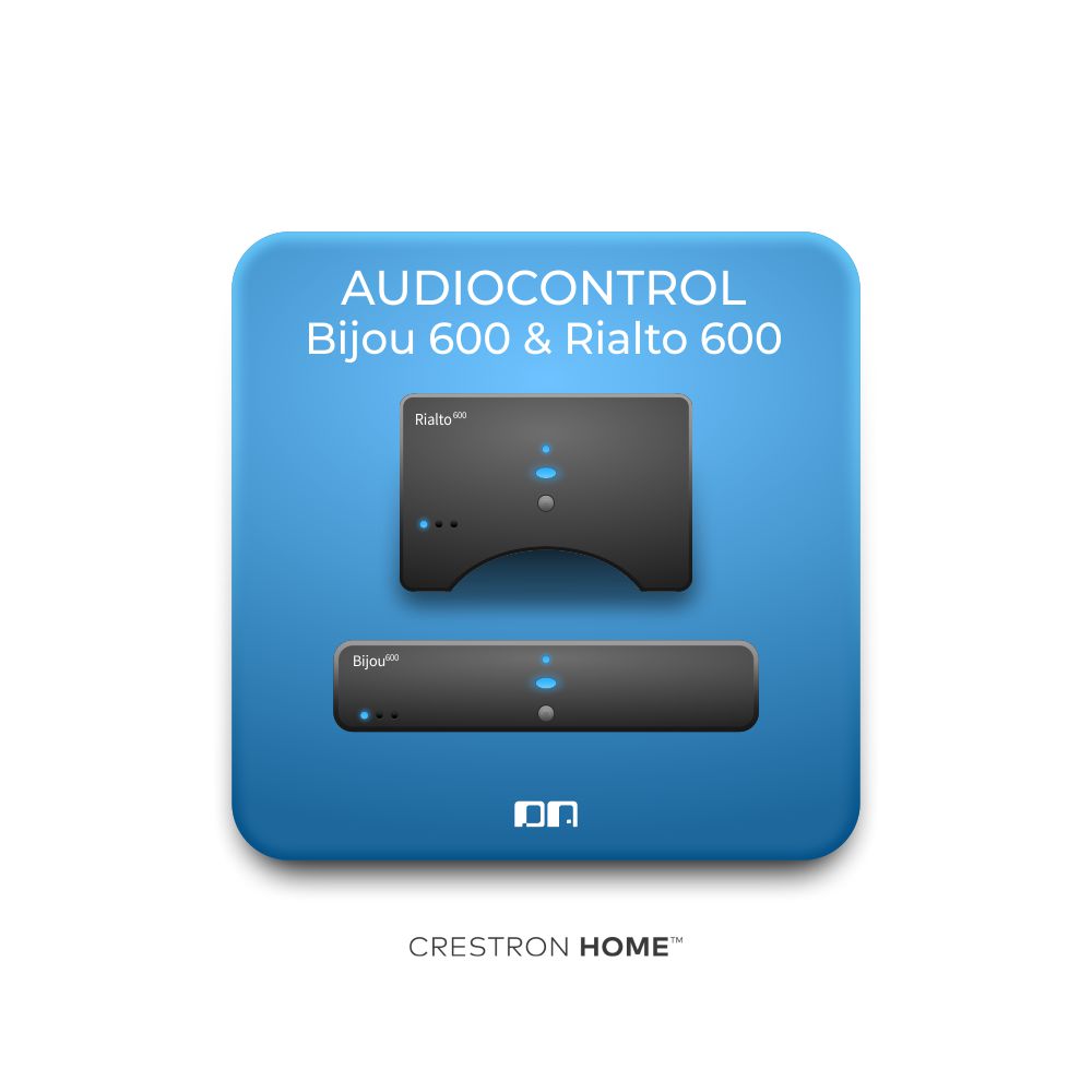 AudioControl Zone Amplifier Bijou 600 & Rialto 600 Crestron Home