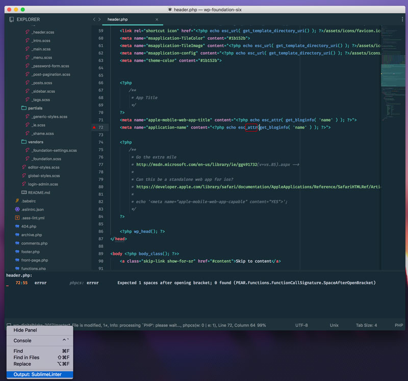 Setting up PHPCS in Sublime Text 3 DigitalBlake