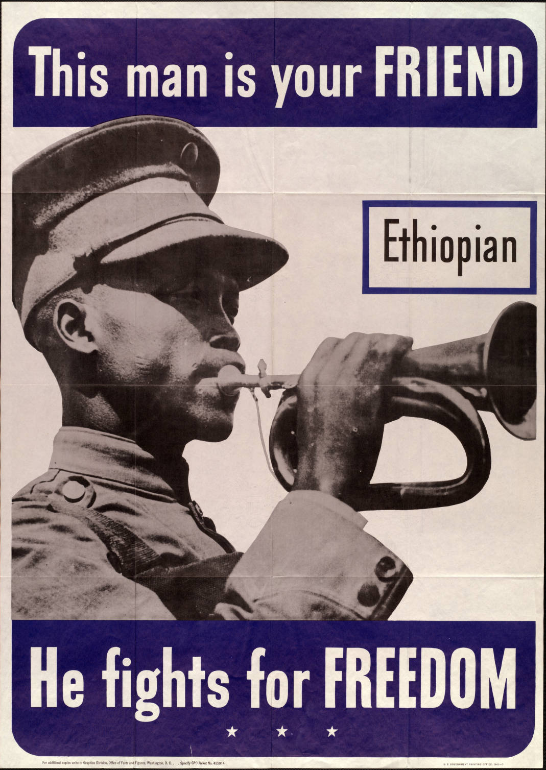 The Hong Kong Ranger : R/Fnv This Man Is Your Friend - He Fights For Freedom - Ethiopian - World War Ii Propaganda Poster Collection - Hennepin County Library Digital Collections