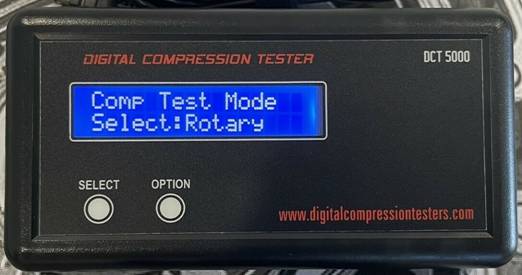 Digital Compression Tester - Rotary Engine Compression tester, Piston