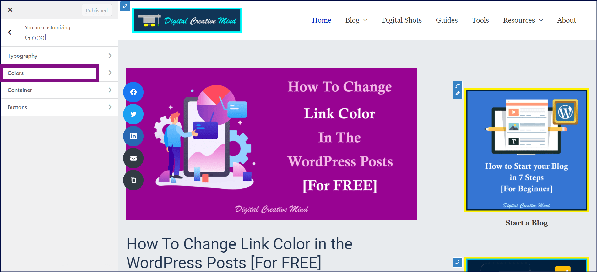 How To Change Link Color in the WordPress Posts [For FREE]
