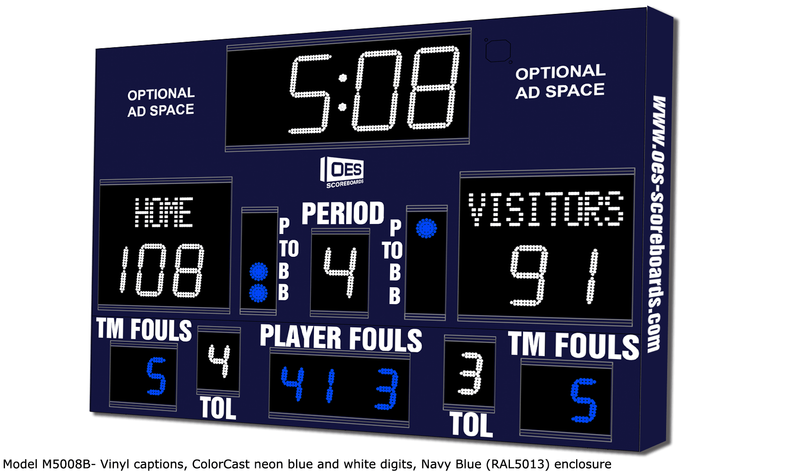 Basketball Scoreboard M5006A DIGITAL EDGE AV Solutions