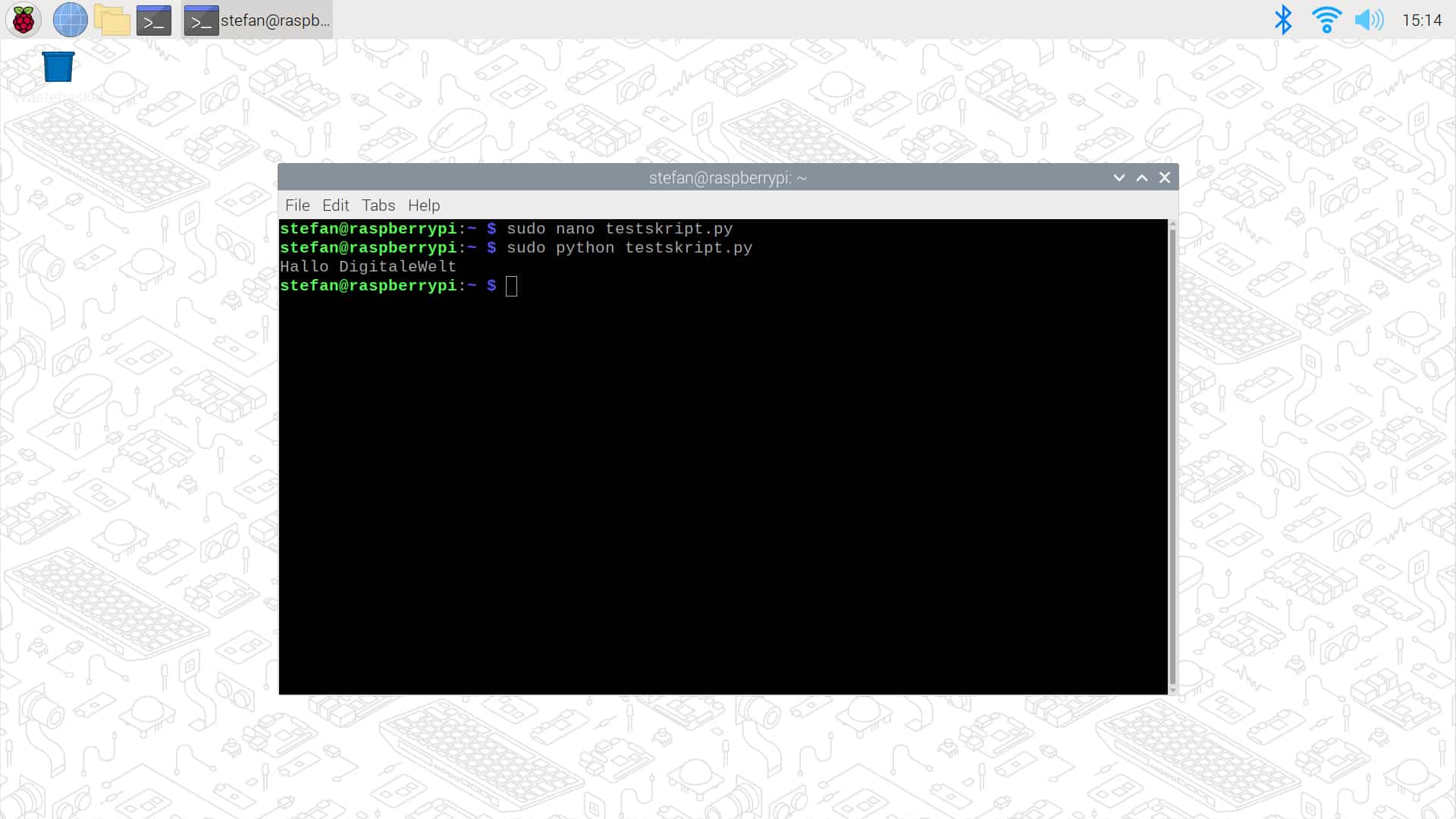 Raspberry Pi Python Skript erstellen und ausführen digitalewelt