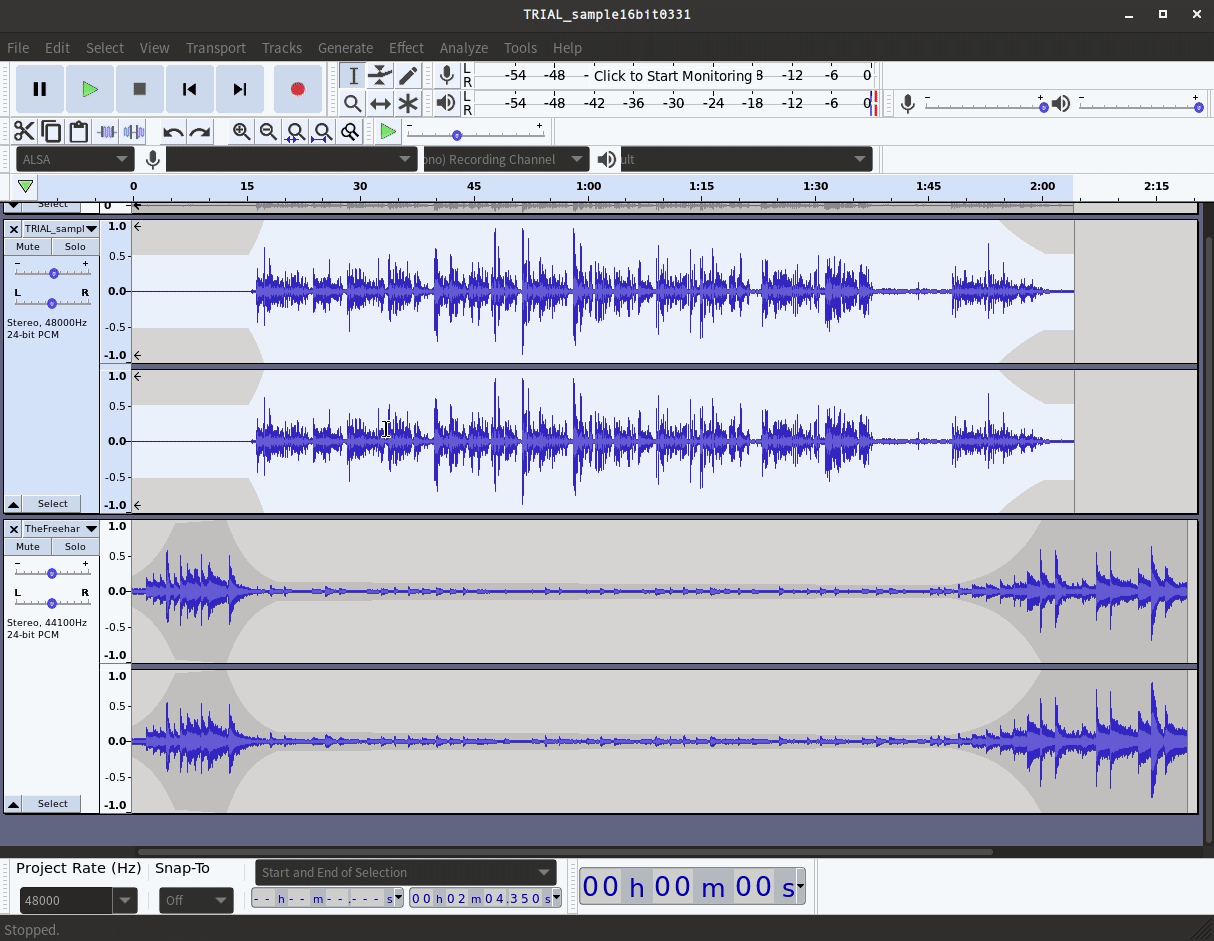 Basic audio editor noredpr