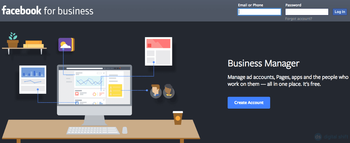 I will create facebook business manager and ads account