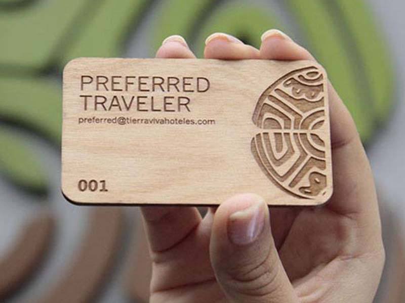 Laser engraved business cards on wood, metal, plastic starting at 1.30