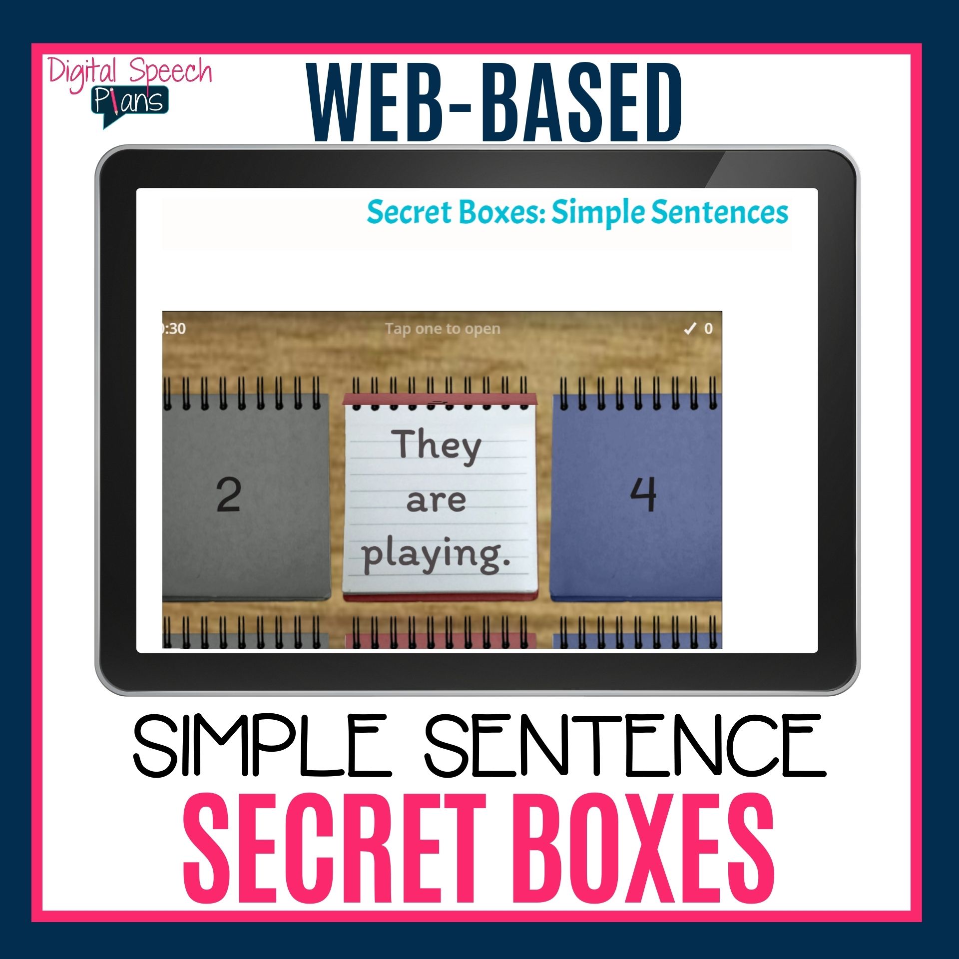 Secret Boxes Simple Sentences Digital Speech Plans