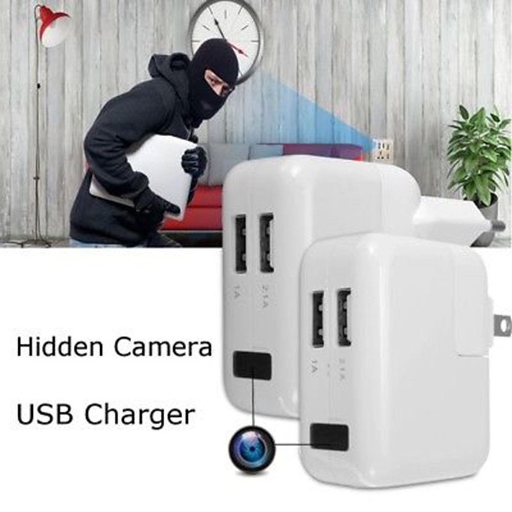 USB Wall Charger Hidden Spy Camera 1080P HD Mini DVR Recorder Motion