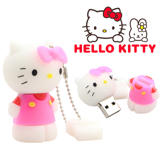 USB Flash Drive 8GB Cartoon Hello Kitty Memory Stick Thumb Pendrive
