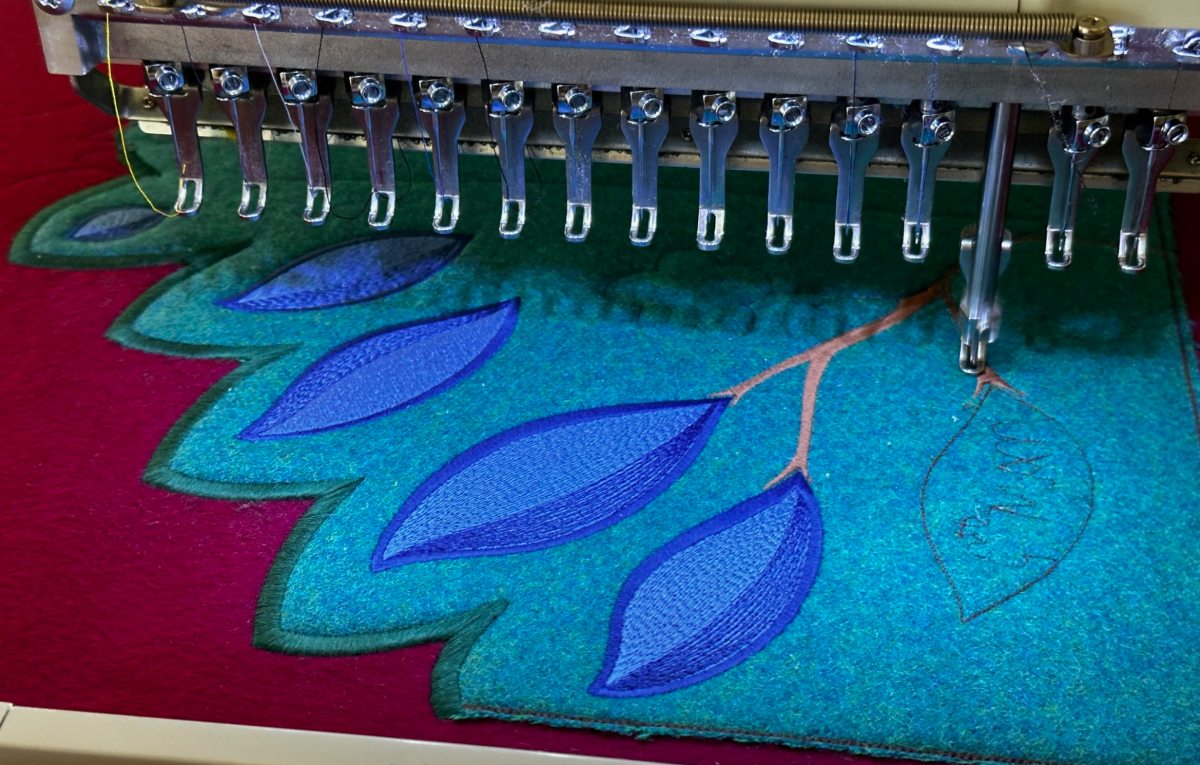 Professional embroiderers providing training and embroidery machines