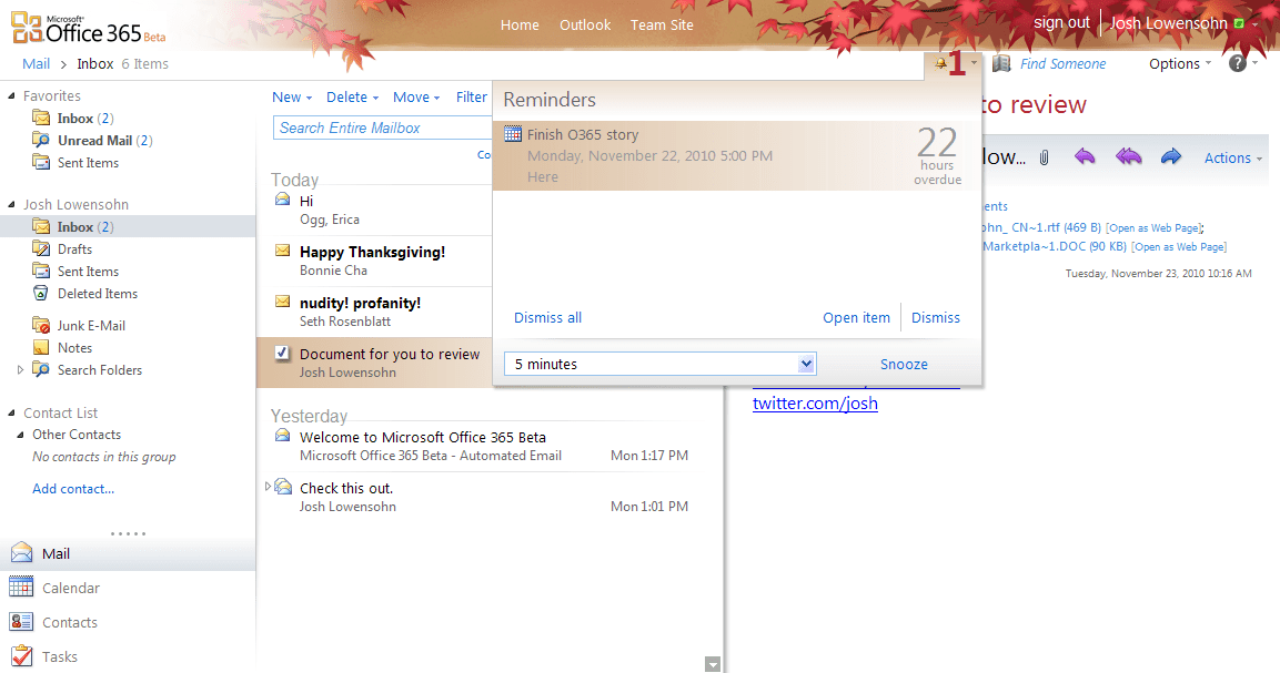 Microsoft Office 365 "Google Docs Killer" Preview