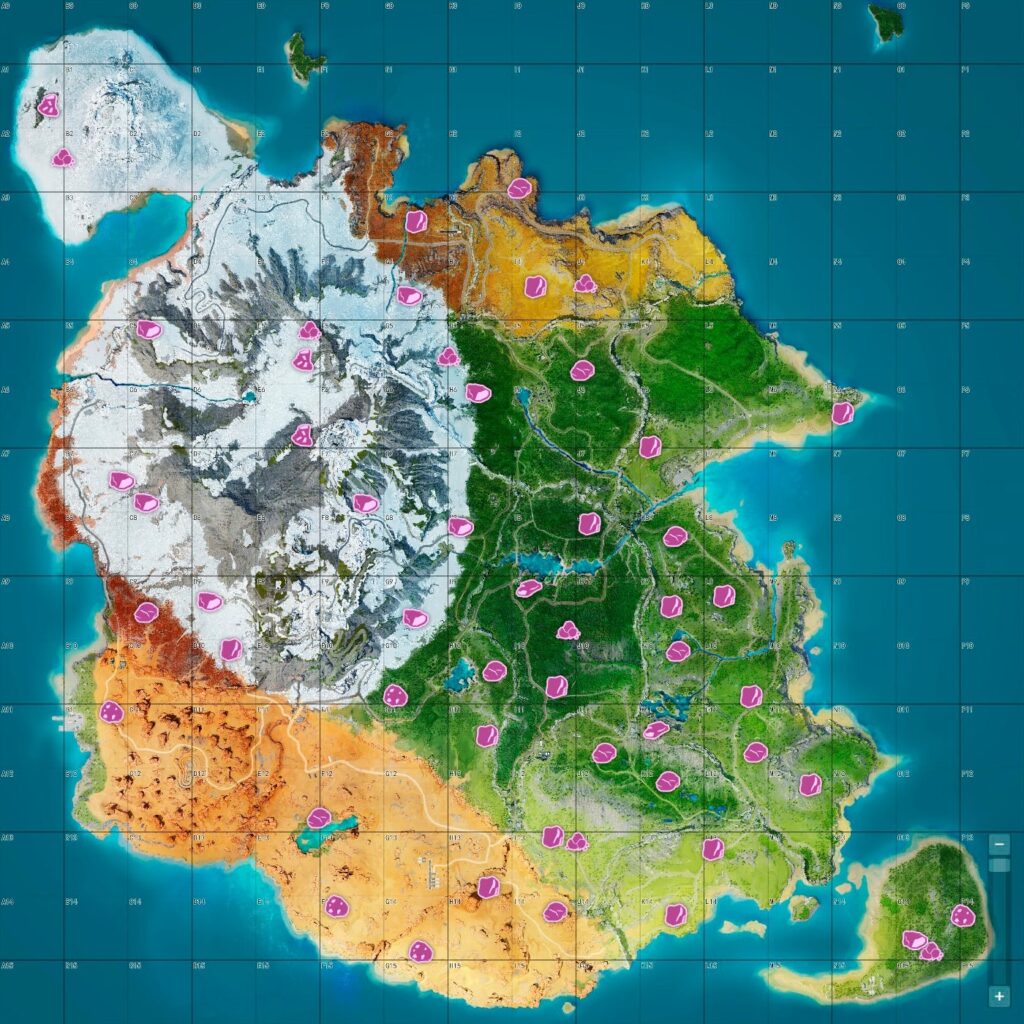 Mine Locations The FRONT Game Map Location of All Resources