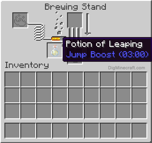How to make a Potion of Leaping (300 Jump Boost) in Minecraft