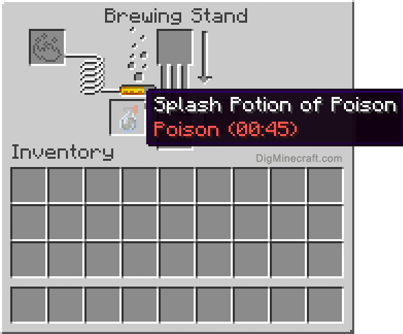 How to make a Splash Potion of Poison (045/033) in Minecraft