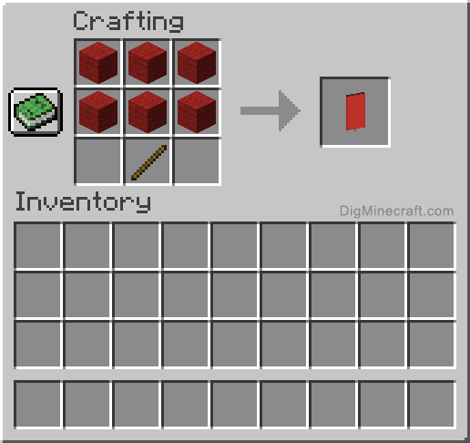 How to make a Red Banner in Minecraft