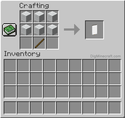 How to make a White Banner in Minecraft