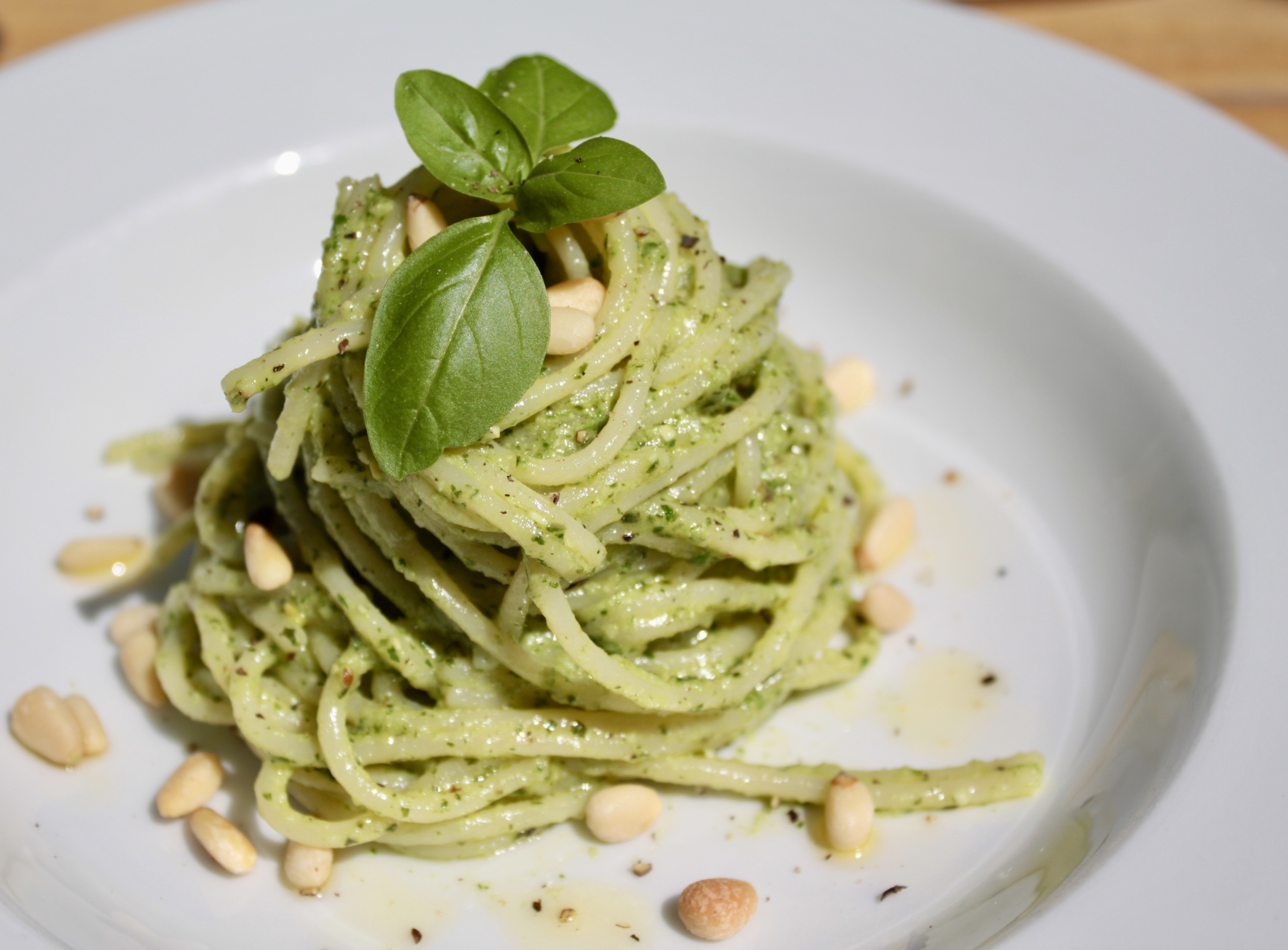 Dairyfree basil pesto and GlutenFree spaghetti Digs Dairy Free