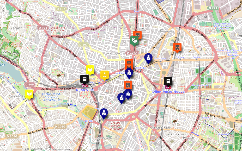 Des Expériences Inoubliables Dans La Carte Dijon Et Ses Environs Carte de Dijon Voyages Cartes