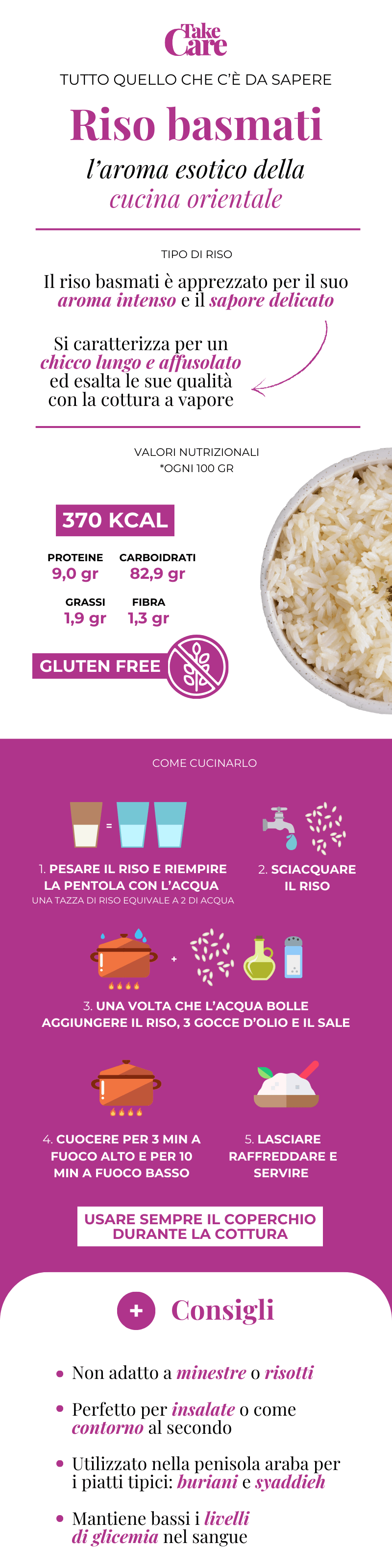 Riso basmati proprietà, calorie e come inserirlo nella dieta